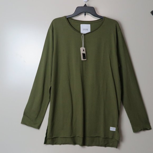 NWT Profound Aesthetic Fatigue Green Premium Basics Long Sleeve T-Shirt Size M - Picture 2 of 6